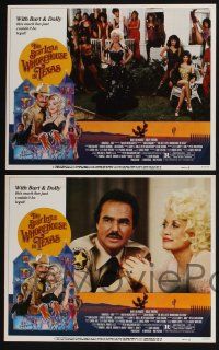 3d081 BEST LITTLE WHOREHOUSE IN TEXAS 8 LCs '82 Burt Reynolds, Dolly Parton, Dom DeLuise!