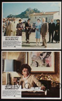 3d091 BLOODLINE 8 LCs '79 Audrey Hepburn, Ben Gazzara, James Mason, Romy Schneider, Omar Sharif!