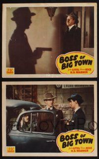 3d773 BOSS OF BIG TOWN 7 LCs '42 H.B. Warner is the Mr. Big of organized crime, cool images!