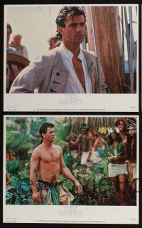 3d097 BOUNTY 8 LCs '84 barechested Mel Gibson & island natives, Mutiny on the Bounty!
