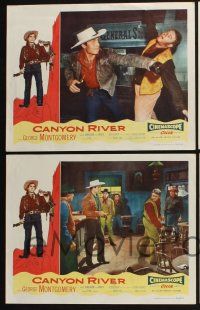 3d775 CANYON RIVER 7 LCs '56 cowboy George Montgomery in the killer land west of Wyoming!