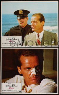 3d869 CHINATOWN 4 int'l LCs '74 great images of Jack Nicholson in Roman Polanski film noir classic!