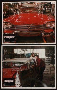 3d132 CHRISTINE 8 LCs '83 written by Stephen King, directed by John Carpenter, creepy car!
