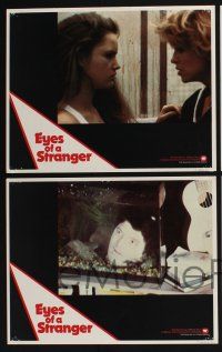 3d210 EYES OF A STRANGER 8 LCs '81 cool horror images of Jennifer Jason Leigh, Lauren Tewes!