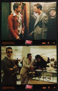 3d221 FIGHT CLUB 8 LCs '99 great images of Helena Bonham Carter, Edward Norton & Brad Pitt!