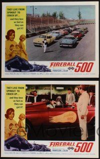 3d225 FIREBALL 500 8 int'l LCs '66 Frankie Avalon & sexy Annette Funicello,cool stock car racing art
