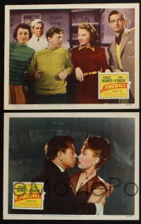 3d810 FIREBALL 6 LCs '50 great images of Mickey Rooney, Pat O'Brien, Beverly Tyler!