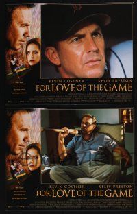 3d240 FOR LOVE OF THE GAME 8 LCs '99 Sam Raimi, great images of baseball pitcher Kevin Costner!
