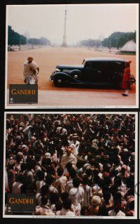 3d254 GANDHI 8 LCs '82 Ben Kingsley as The Mahatma, directed by Richard Attenborough!