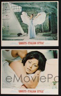 3d261 GHOSTS - ITALIAN STYLE 8 LCs '68 Questi fantasmi, Vittorio Gassman, sexy Sophia Loren!