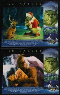 3d278 GRINCH 8 LCs '00 Jim Carrey, Dr. Seuss Christmas story directed by Ron Howard!