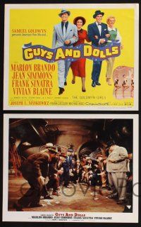 3d280 GUYS & DOLLS 8 photolobbies '55 Jean Simmons, Frank Sinatra, Vivian Blaine & Marlon Brando!