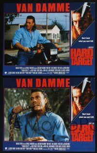 3d286 HARD TARGET 8 LCs '93 John Woo, Jean-Claude Van Damme & Lance Henriksen!
