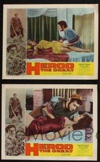 3d295 HEROD THE GREAT 8 LCs '60 Edmund Purdom, Sylvia Lopez, French/Italian epic!