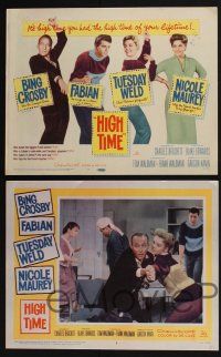 3d299 HIGH TIME 8 LCs '60 Blake Edwards directed, Bing Crosby, Fabian, sexy young Tuesday Weld!