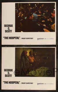3d307 HOSPITAL 8 LCs '71 George C. Scott, Diana Rigg, Paddy Chayefsky!