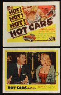3d308 HOT CARS 8 LCs '56 John Bromfield, rollercoaster, sexy bad girl Joi Lansing, a red-hot racket