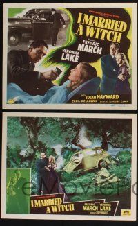 3d321 I MARRIED A WITCH 8 LCs R48 Fredric March marries 17th century reincarnated Veronica Lake!