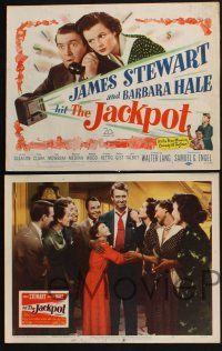 3d341 JACKPOT 8 LCs '50 James Stewart wins a radio show contest, but can't afford the prizes!