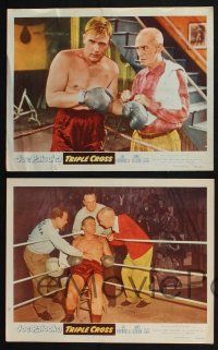 3d347 JOE PALOOKA IN TRIPLE CROSS 8 LCs '51 Kirkwood as Ham Fisher's boxing comic strip character!