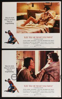 3d356 JUST TELL ME WHAT YOU WANT 8 LCs '80 Ali MacGraw, Alan King, Peter Weller, Myrna Loy, Lumet