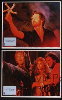3d367 KRULL 8 LCs '83 sci-fi fantasy, Ken Marshall & pretty Lysette Anthony!