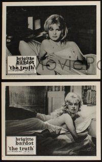 3d370 LA VERITE 8 LCs '61 images of super sexy Brigitte Bardot, Henri-Georges Clouzot