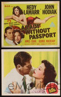 3d372 LADY WITHOUT PASSPORT 8 LCs '50 sexiest Hedy Lamarr, Hodiak, directed by Joseph H. Lewis!