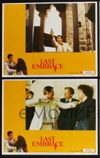 3d377 LAST EMBRACE 8 LCs '79 Roy Scheider & Janet Margolin, directed by Jonathan Demme!
