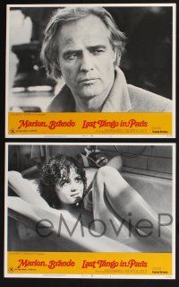 3d379 LAST TANGO IN PARIS 8 LCs '73 images of Marlon Brando & Maria Schneider, Bernardo Bertolucci!