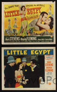 3d395 LITTLE EGYPT 8 LCs '51 sexy belly dancer Rhonda Fleming, Mark Stevens!