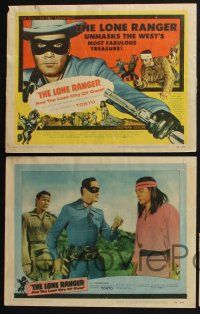 3d398 LONE RANGER & THE LOST CITY OF GOLD 8 LCs '58 masked hero Clayton Moore & Jay Silverheels!