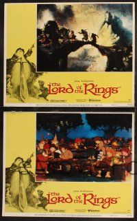 3d789 LORD OF THE RINGS 7 LCs '78 Ralph Bakshi cartoon from classic J.R.R. Tolkien novel!