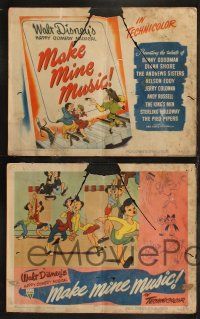3d818 MAKE MINE MUSIC 6 LCs '46 Walt Disney full-length feature cartoon, wonderful musical art!