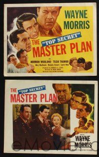 3d427 MASTER PLAN 8 LCs '56 Wayne Morris & Tilda Thamar, communist spy thriller!