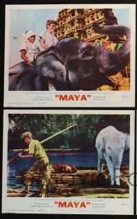 3d428 MAYA 8 LCs '66 John Berry directed, Clint Walker & Jay North, cool elephant images!