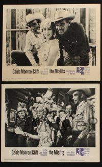 3d443 MISFITS 8 LCs '61 Clark Gable, sexy Marilyn Monroe, Thelma Ritter, Eli Wallach, John Huston!