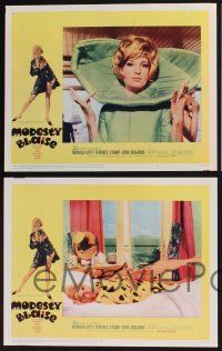 3d447 MODESTY BLAISE 8 LCs '66 sexiest female secret agent Monica Vitti & Terence Stamp!