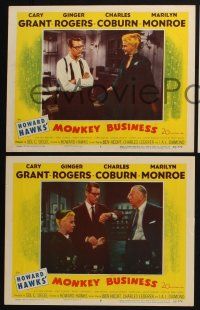 3d914 MONKEY BUSINESS 3 LCs '52 Cary Grant, Ginger Rogers, Charles Coburn!