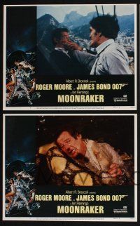 3d450 MOONRAKER 8 LCs '79 Roger Moore as James Bond, Lois Chiles, Richard Kiel as Jaws