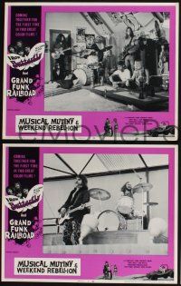 3d461 MUSICAL MUTINY/WEEKEND REBELLION 8 LCs '70 Iron Butterfly, Grand Funk Railroad!