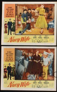 3d791 NAVY WIFE 7 LCs '56 Joan Bennett is a Navy Wife in the land of Geisha Girls!