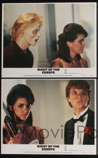 3d475 NIGHT OF THE CREEPS 8 LCs '86 Jason Lively, Jill Whitlow, wacky zombie images!