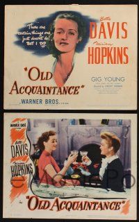 3d491 OLD ACQUAINTANCE 8 LCs '43 Bette Davis & Miriam Hopkins are best friends throughout life!
