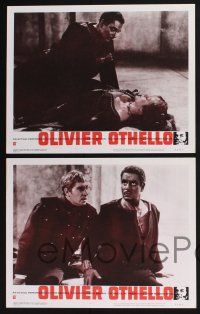 3d499 OTHELLO 8 LCs '66 Laurence Olivier in the title role with Maggie Smith as Desdemona!