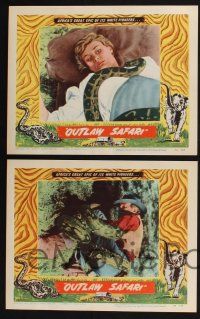 3d501 OUTLAW SAFARI 8 LCs '57 cool images of African wildlife, Susan Stephan, White Huntress!