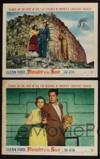 3d514 PLUNDER OF THE SUN 8 LCs '53 images of Glenn Ford & Diana Lynn in Mexico!