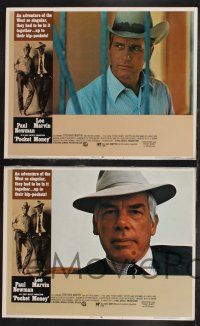 3d515 POCKET MONEY 8 LCs '72 great cowboy western images of Paul Newman & Lee Marvin!