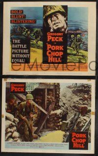 3d517 PORK CHOP HILL 8 LCs '59 Lewis Milestone directed, images of Korean War soldier Gregory Peck!