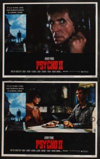 3d526 PSYCHO II 8 LCs '83 Anthony Perkins as Norman Bates, Vera Miles, Meg Tilly, horror sequel!